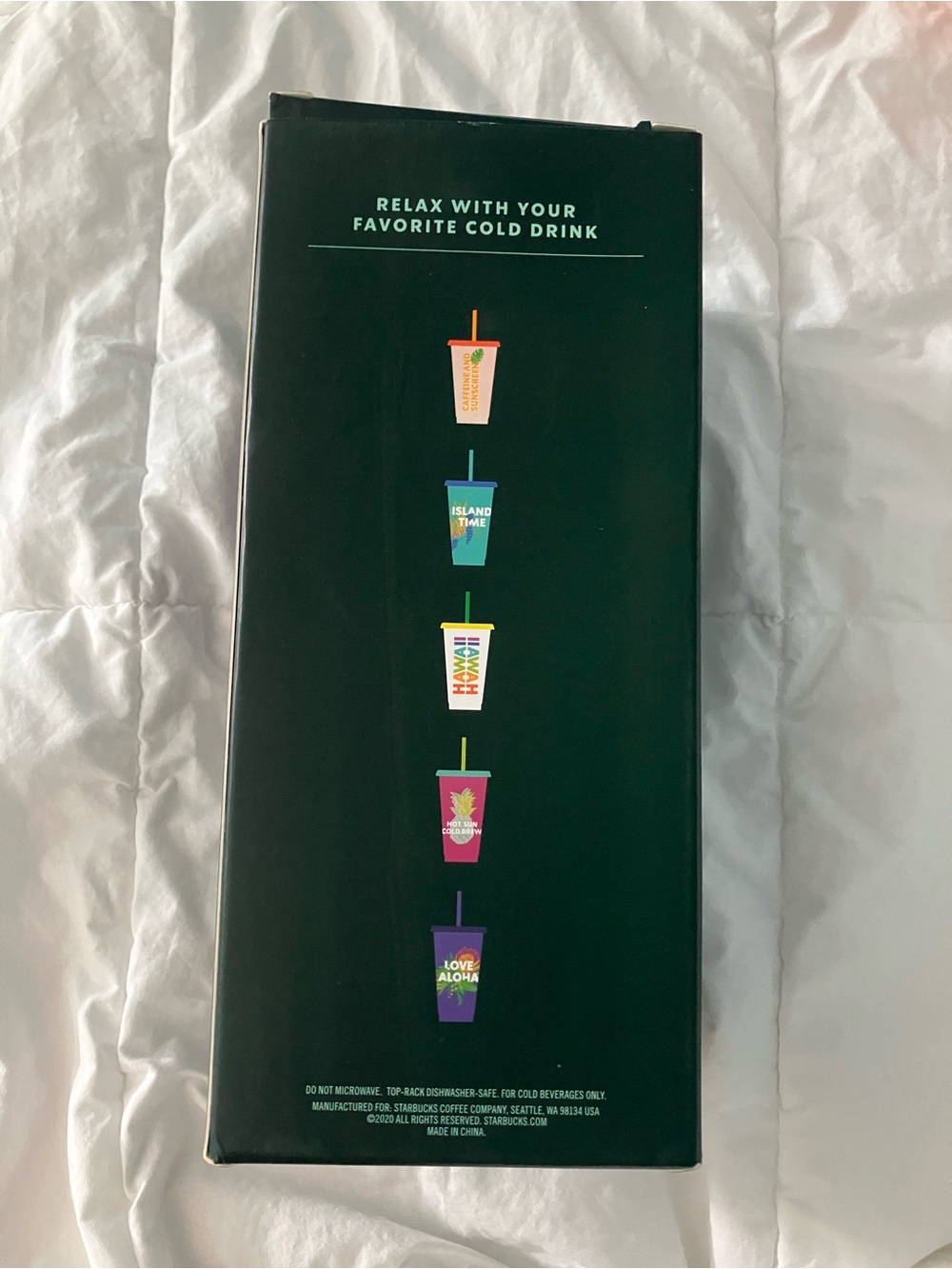 Starbucks Hawaii Cold Cups with Multicolor Lids & Straws Set of 5 - Picture 3 of 4